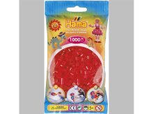 Hama 1000 Midi Bügelperlen - Transparent-Rot