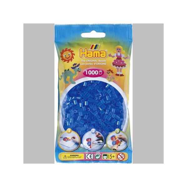 Hama 1000 Midi Bügelperlen - Transparent-Blau