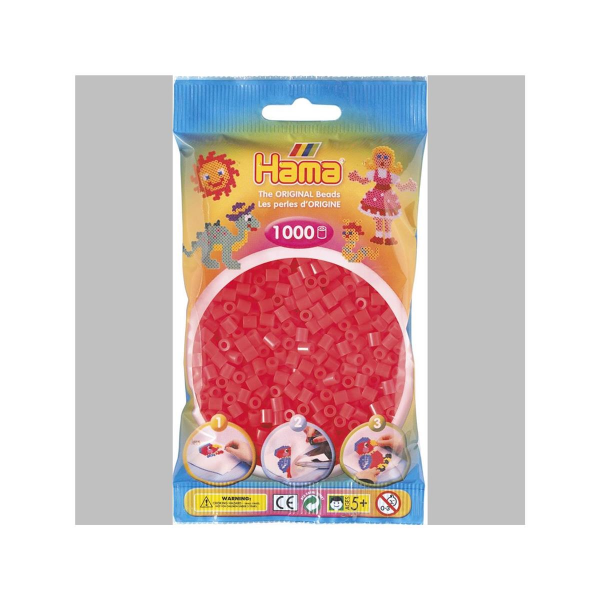 Hama 1000 Midi Bügelperlen - Neon-Rot