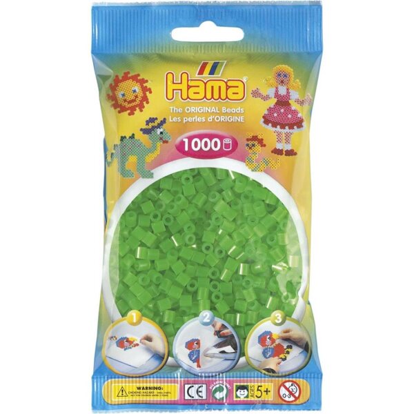 Hama 1000 Midi Bügelperlen - Neon-Grün