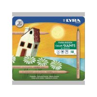 LYRA Farb-Riesen 18 Farbstifte natur Metalletui