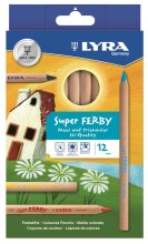 LYRA 12 Super FERBY Farbstifte natur