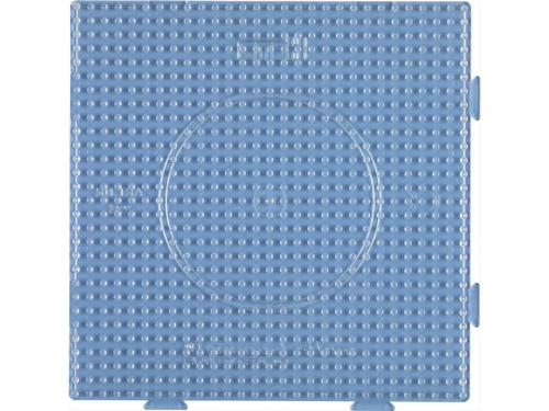 Hama Stiftplatte für Midi Bügelperlen, Quadrat groß (erweiterbar) transparent