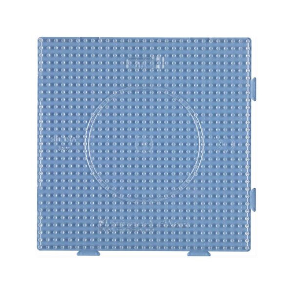 Hama Stiftplatte für Midi Bügelperlen, Quadrat groß (erweiterbar) transparent