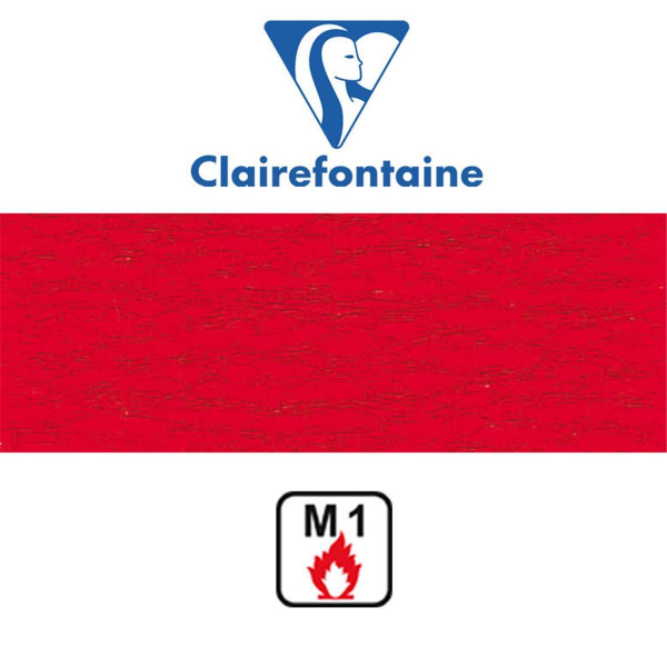 Clairefontaine Krepppapier 50 x 250 cm feuerfest 10er Pack, Rot