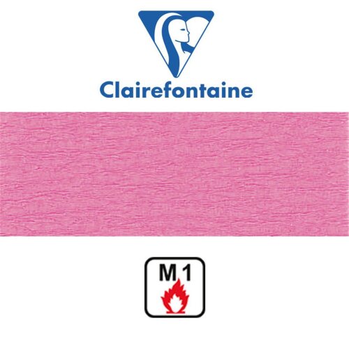 Clairefontaine Krepppapier 50 x 250 cm feuerfest 10er Pack, Zyklam