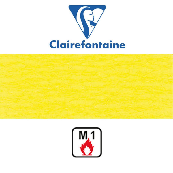 Clairefontaine Krepppapier 50 x 200 cm feuerfest, Gelb