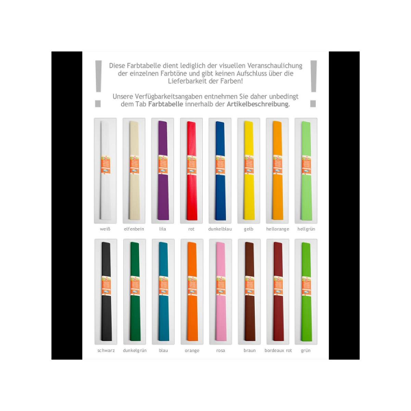 Maildor Krepppapier 50 x 250 cm - Farbauswahl