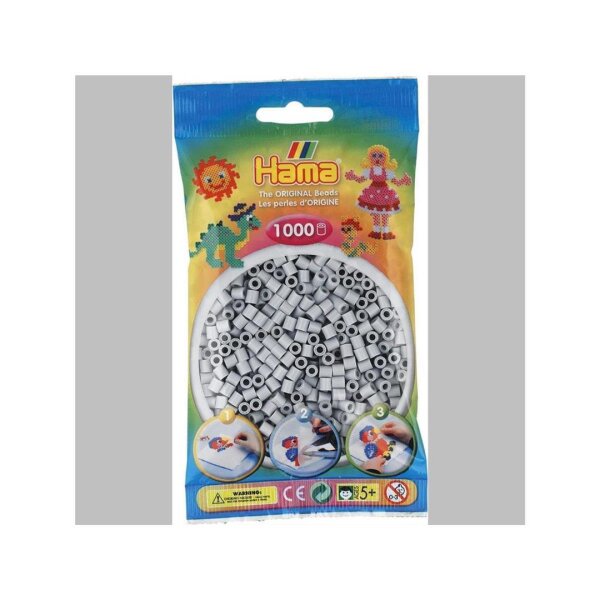 Hama 1000 Midi Bügelperlen - Hellgrau