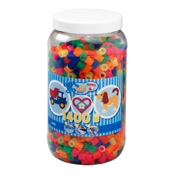 Hama 1400 Maxi Bügelperlen Dose - Neon Mischung