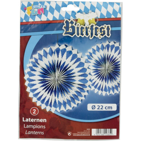 Laternen Ø 22 cm 2er Packung "Bierfest"