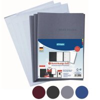 Stylex 3er Bewerbungsmappen-Set + Umschläge, Blau