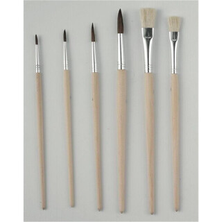 Stylex 6er Schulmalpinsel-Set