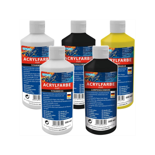 Stylex Acrylfarbe 500 ml - Farbwahl