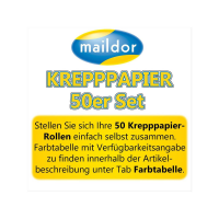 Maildor Krepppapier 50 x 250 cm, 50er Set (frei wählbar)