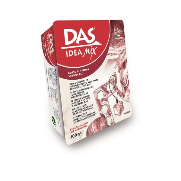 DAS IDEA Mix marmorierte Modelliermasse 100g, Rot - Ausverkauf