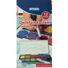 Stylex Tuschkasten / Deckfarbkasten mit 12 Farben