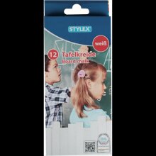 Stylex 12 Stangen Tafelkreide Schulkreide weiß