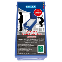 Stylex Karteikasten DIN A8 inkl. 400 Karteikarten und A-Z Register