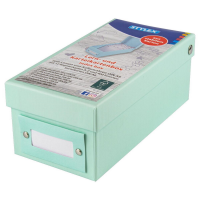 Stylex Karteikasten DIN A8 inkl. 400 Karteikarten und A-Z Register, Türkis