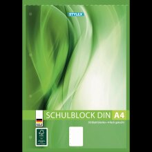 Stylex Schulblock DIN A4 blanko, 50 Blatt