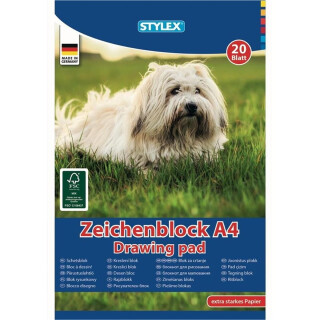 Stylex Zeichenblock DIN A4, 20 Blatt