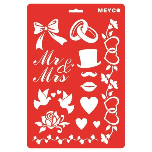 Meyco Schablone Hochzeit / Liebe