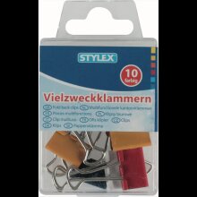 Stylex Vielzweckklammern 10 Stk. farbig sortiert