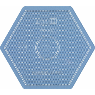 Hama Stiftplatte für Midi Bügelperlen, Sechseck groß transparent