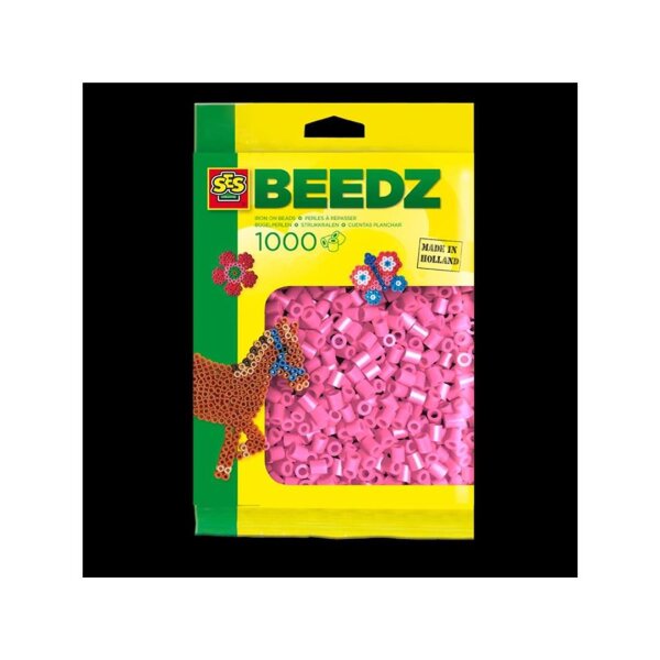 SES BEEDZ 1000 Bügelperlen - Rosa