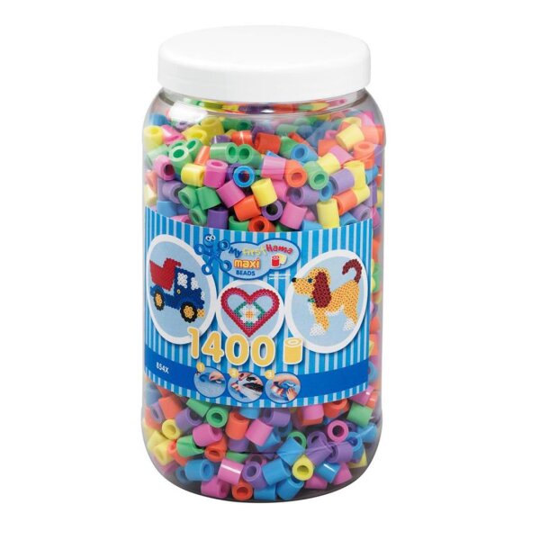 Hama 1400 Maxi Bügelperlen Dose 50 Pastell Mischung