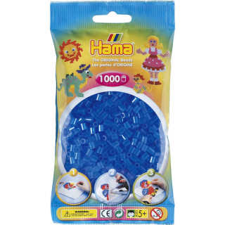 Hama 1000 Midi Bügelperlen 15 - Transparent-Blau
