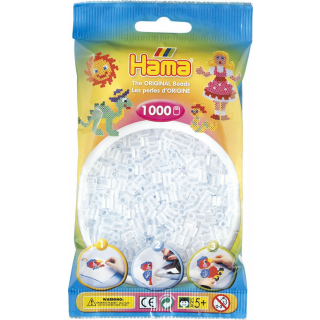 Hama 1000 Midi Bügelperlen 19 - Transparent-Weiß