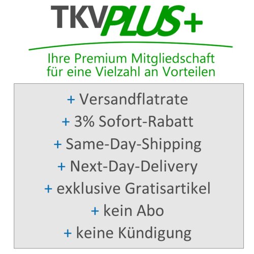 TKV PLUS+ Versandflatrate und Premium Vorteile