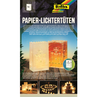 Folia Papier-Lichtertüten 5 Stk. Floral 19 x 11,5 x 7 cm