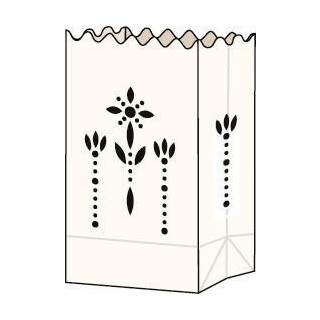 Folia Papier-Lichtertüten 5 Stk. Floral 19 x 11,5 x...
