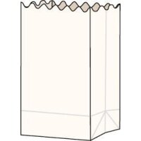 Folia Papier-Lichtertüten 5 Stk. Blanko 24,5 x 14 x 8,5 cm