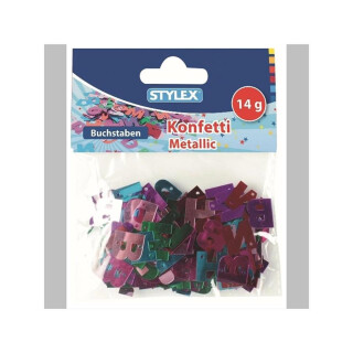 Stylex 14g Konfetti Buchstaben Metallic - Ausverkauf