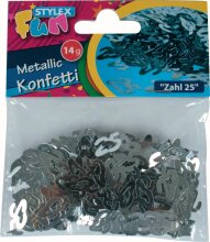 Stylex 14g Konfetti 25 Silber Metallic - Ausverkauf