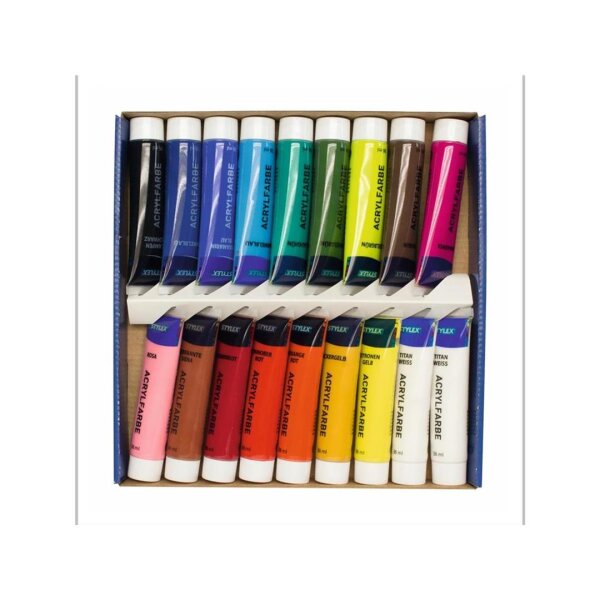Stylex Acrylfarben 18 Tuben a 36 ml
