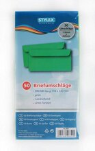 STYLEX Briefumschläge DIN 680 50er - Grün -...