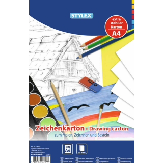 Stylex Zeichenkarton 190gr. 20, Blatt DIN A4