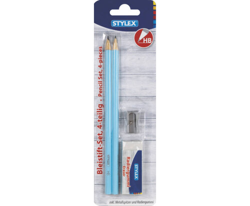 STYLEX Bleistift-Set 4 teilig - Türkis/Blau - Ausverkauf