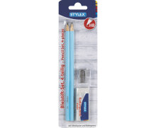 STYLEX Bleistift-Set 4 teilig - Türkis/Blau -...