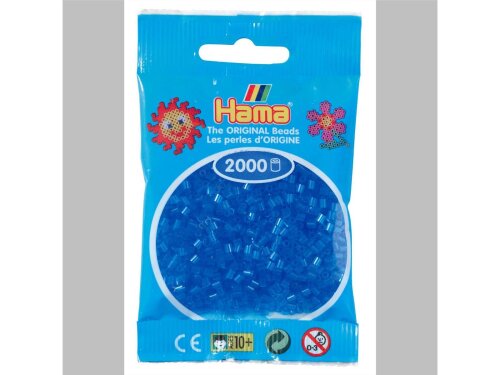 Hama 2000 Mini Bügelperlen - Ø 2,5 mm (ab 10 Jahren)  - Transparent-Blau