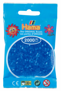 Hama 2000 Mini Bügelperlen - Ø 2,5 mm (ab 10 Jahren)  - Transparent-Blau