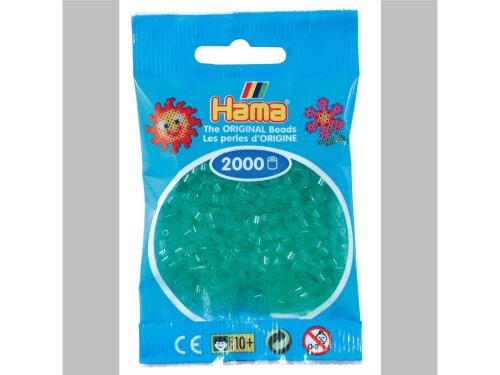 Hama 2000 Mini Bügelperlen - Ø 2,5 mm (ab 10 Jahren) - Transparent-Grün