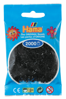 Hama 2000 Mini Bügelperlen - Ø 2,5 mm (ab 10 Jahren)  - Schwarz