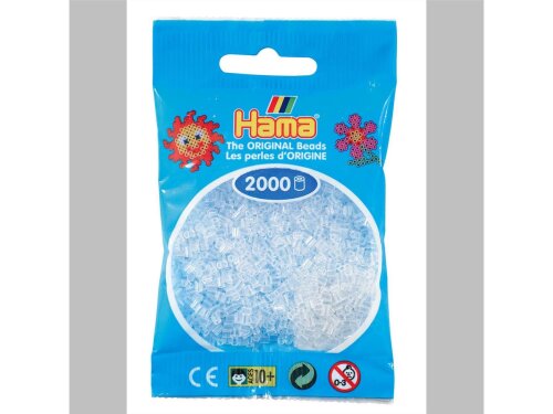 Hama 2000 Mini Bügelperlen - Ø 2,5 mm (ab 10 Jahren) - Transparent-Weiß