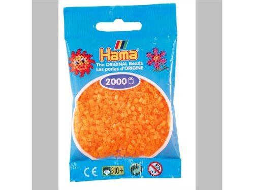 Hama 2000 Mini Bügelperlen - Ø 2,5 mm (ab 10 Jahren)  - Neon Orange